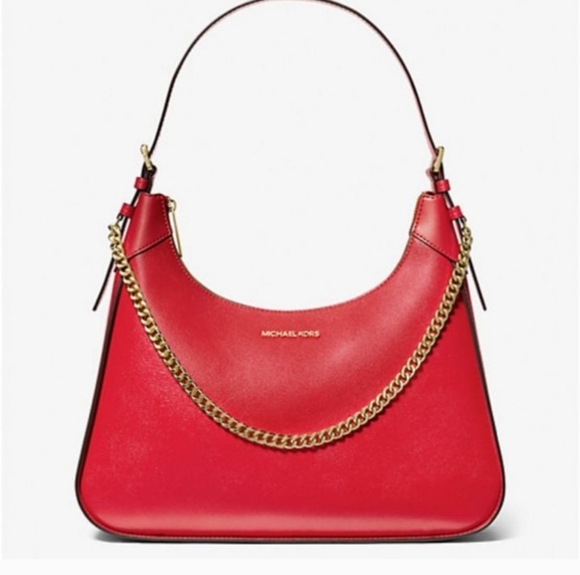 Michael Kors Wilma Red Shoulder Bag - Picture 1 of 5